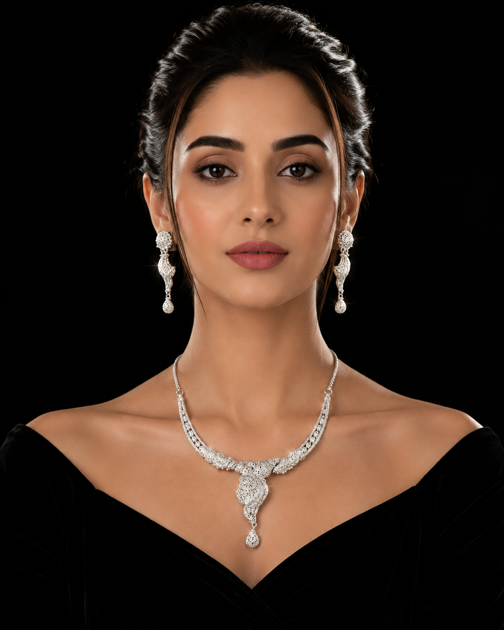 925 Original Silver Necklace Set 25.8 gram