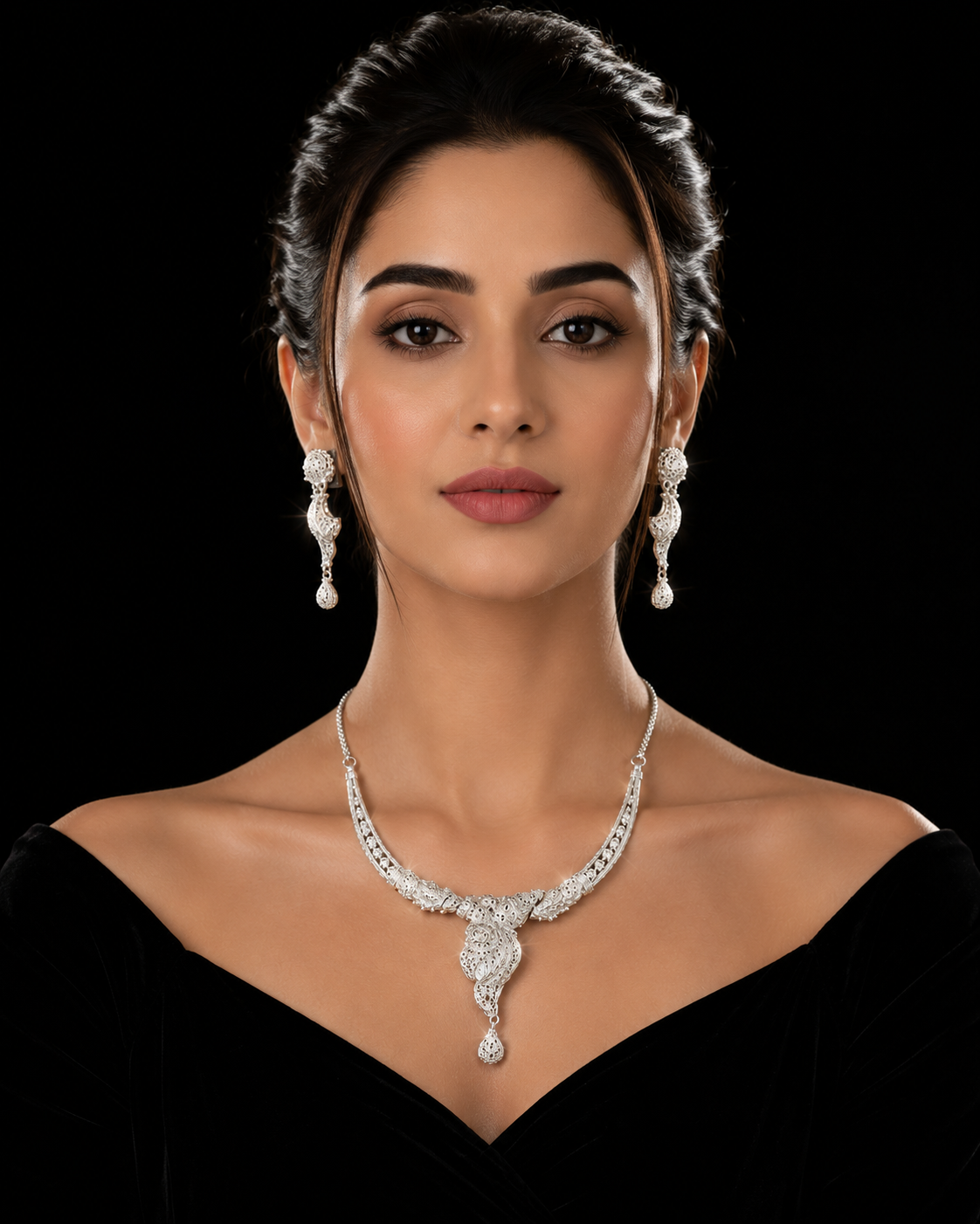925 Original Silver Necklace Set 25.8 gram