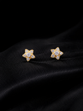 22K Gold Star Stud Earrings