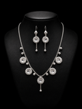 925 Sterling Silver Floral Necklace Set – Timeless Elegance