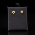 Gold Floral Stud Earrings.