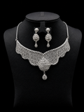 925 Sterling Silver Statement Necklace Set 29 gram