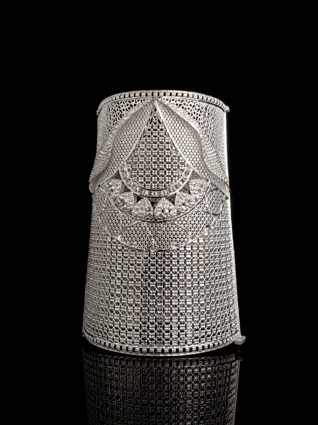 925 Sterling Silver Filigree Cuff Bracelet – Luxury Handcrafted Statement Cuff for Women