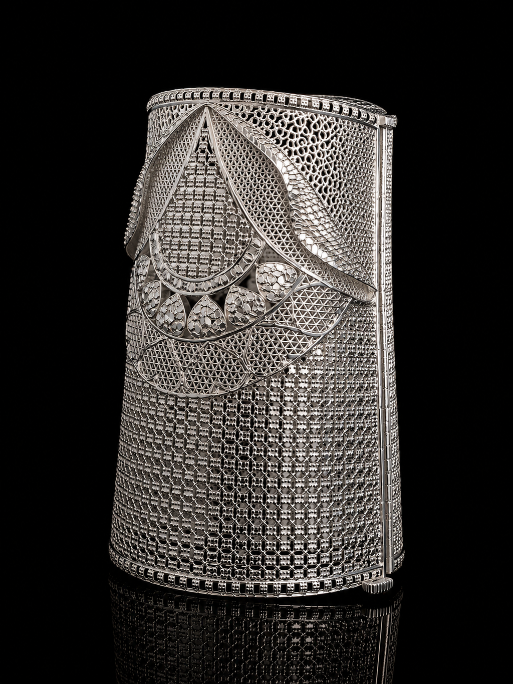 925 Sterling Silver Filigree Cuff Bracelet – Luxury Handcrafted Statement Cuff for Women