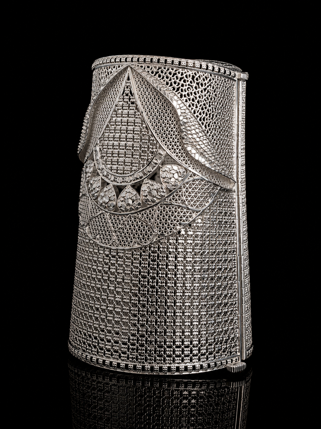 925 Sterling Silver Filigree Cuff Bracelet – Luxury Handcrafted Statement Cuff for Women