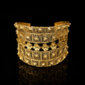 Luxury Gold-Plated Silver Cuff Bracelet