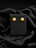 Elegant 22K Gold Floral Stud Earrings