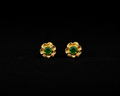 Elegant Gold Floral Stud Earrings
