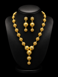 Silver Gold Beaded Necklace Set