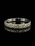 Elegant Textured Silver Bangle 8 pcs 88.4 gram