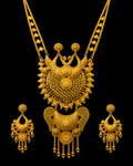 Silver Gold Bridal Necklace Set